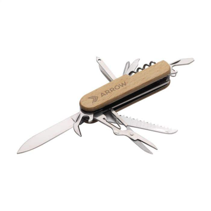 Zakmes | Hout | 8 gereedschappen | 11 functies