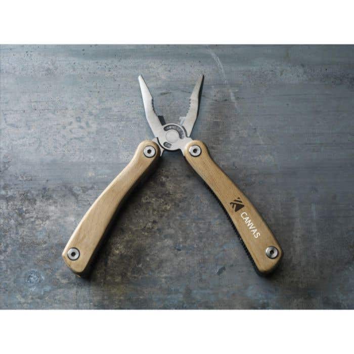 Multitool | RVS | 11 functies | Houten greep