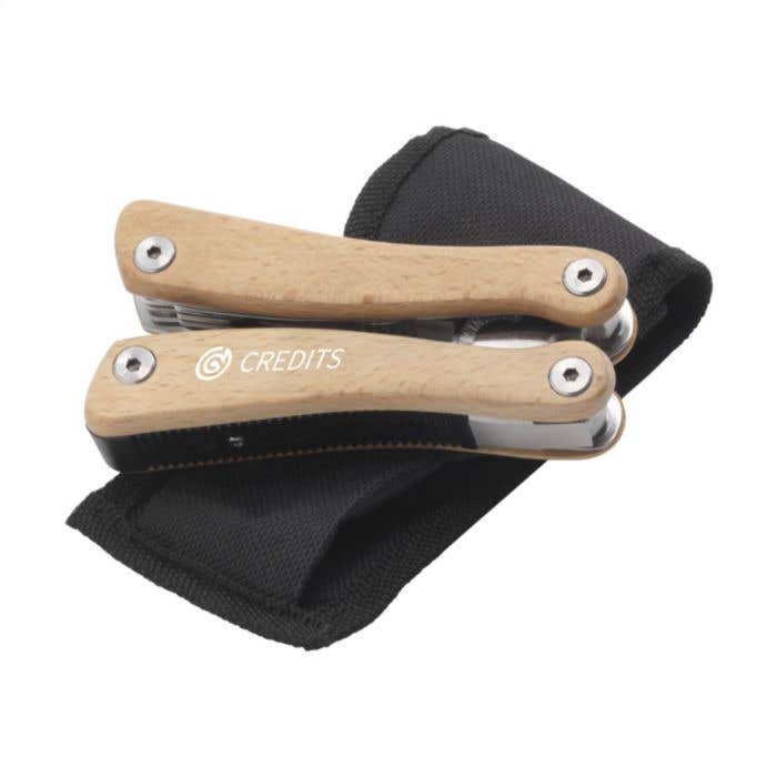Multitool | RVS | 11 functies | Houten greep