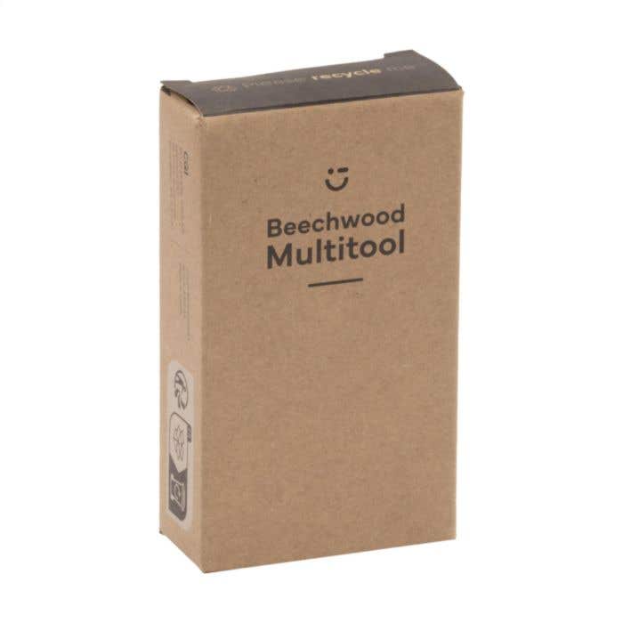 Multitool | Roestvrij staal | 11 functies | Beukenhouten greep