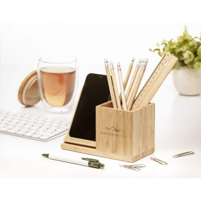 Glas dubbelwandig | Bamboe deksel | 350 ml