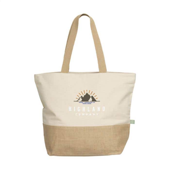 Strandtas | Jute en organisch katoen | 30 l