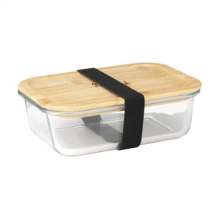 Lunchbox | Borosilicaatglas | Bamboe deksel