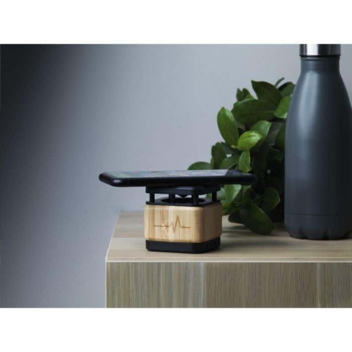 Bluetooth speaker Block | Bamboe | 5W draadloze oplader | 3W