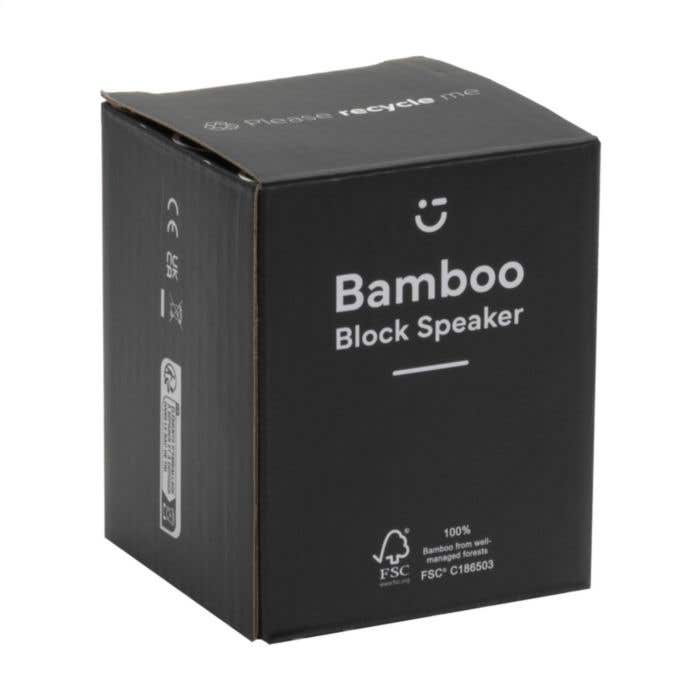 Bluetooth speaker Block | Bamboe | 5W draadloze oplader | 3W