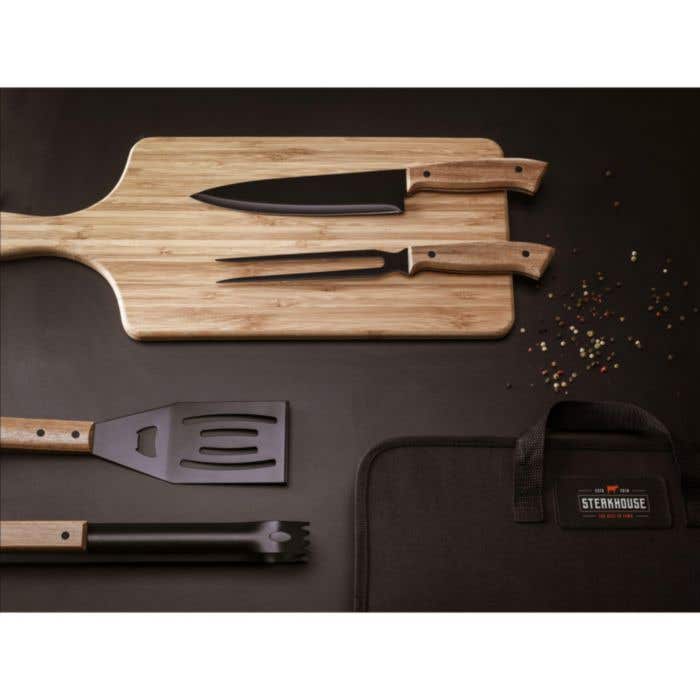 BBQ set Asado | 4-delig | Hout | Met etui