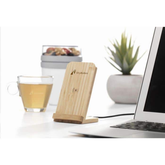 Draadloze oplader | Bamboe | 15W | Horizontaal & verticaal