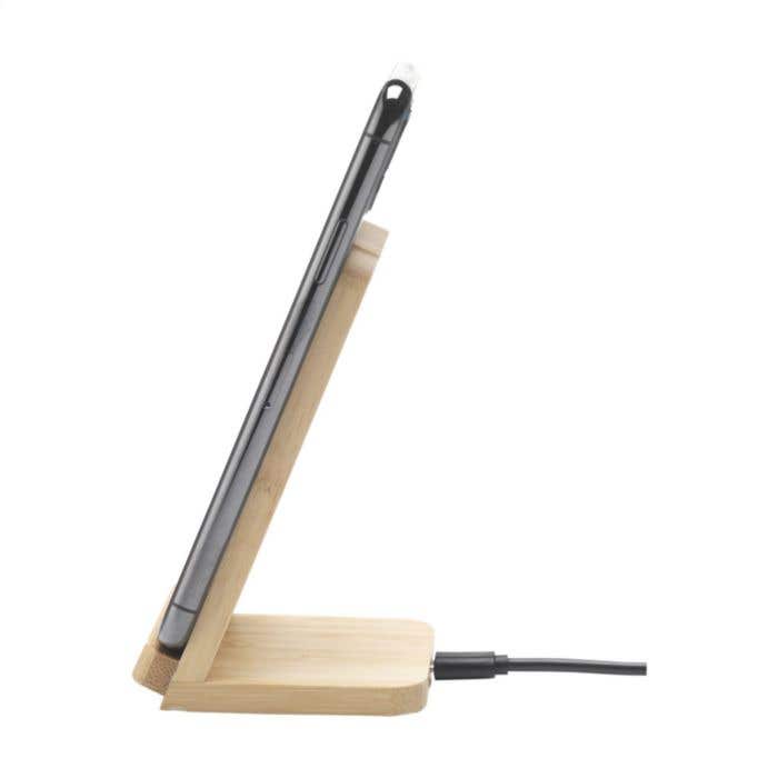 Draadloze oplader | Bamboe | 15W | Horizontaal & verticaal