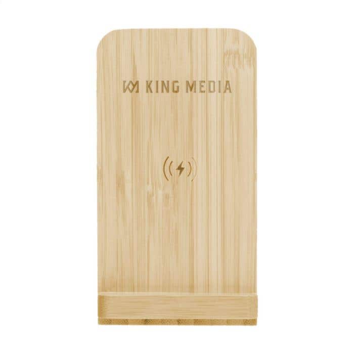 Draadloze oplader | Bamboe | 15W | Horizontaal & verticaal