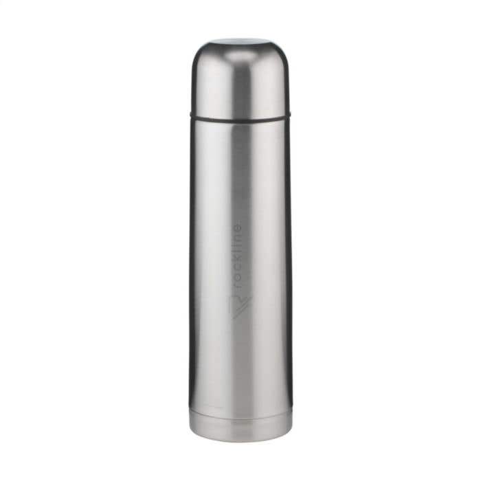 Thermosfles | Gerecycled RVS | 1 l | Druksysteem