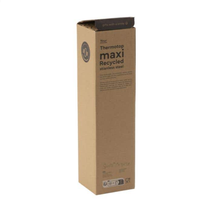 Thermosfles | Gerecycled RVS | 1 l | Druksysteem
