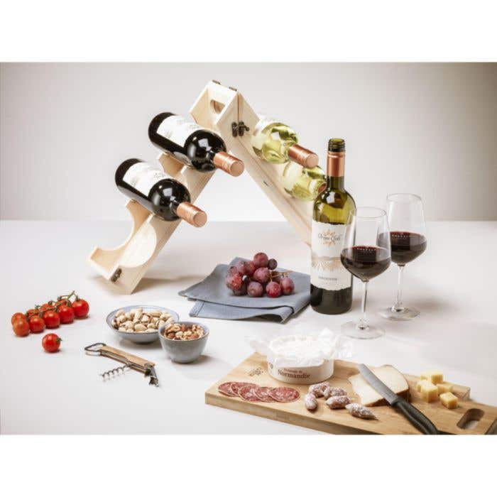 Wijnkist Say Cheese | FSC® Dennenhout | Bamboe deksel