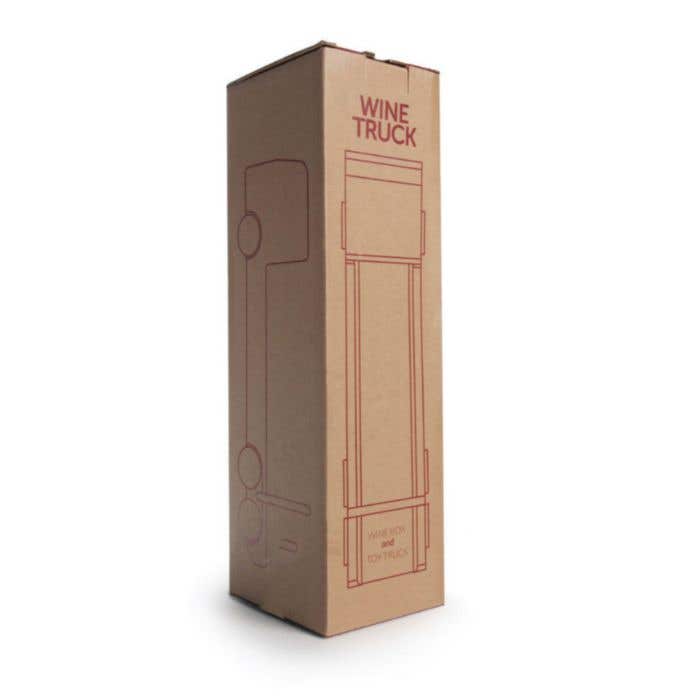Rackpack Wine Truck | FSC® Dennenhout | Wijnkist voor 1 fles