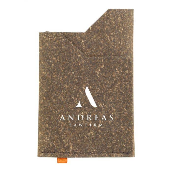 Kaarthouder | Gerecycled leer | Met extra vakje