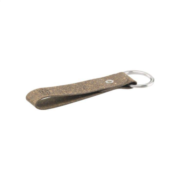 Sleutelhanger | Gerecycled leer | Metalen ring