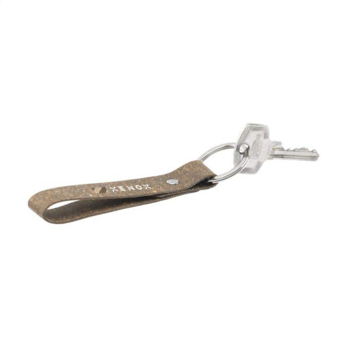 Sleutelhanger | Gerecycled leer | Metalen ring