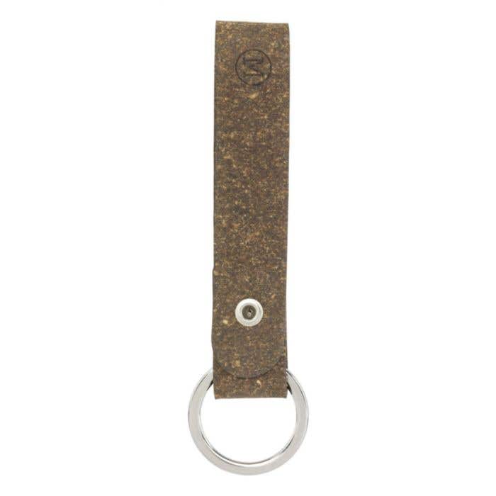 Sleutelhanger | Gerecycled leer | Metalen ring