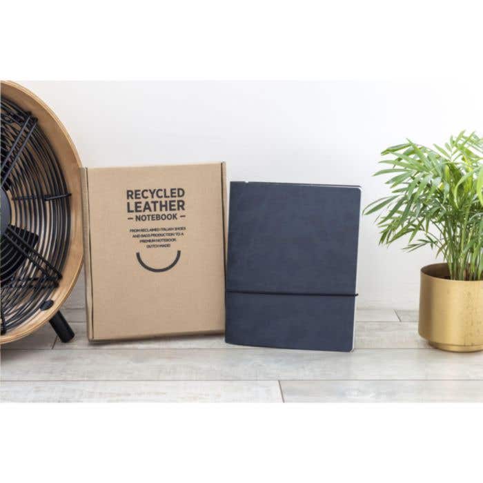 Notitieboek | Gerecycled leer | A5 | Gelinieerd