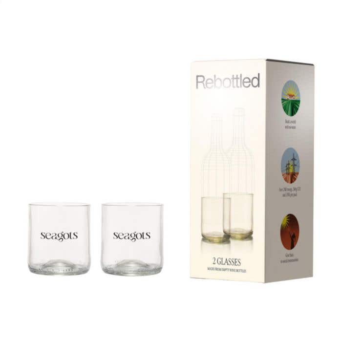 Rebottled® | Drinkglazenset | Geüpcycled | 2x 250 ml