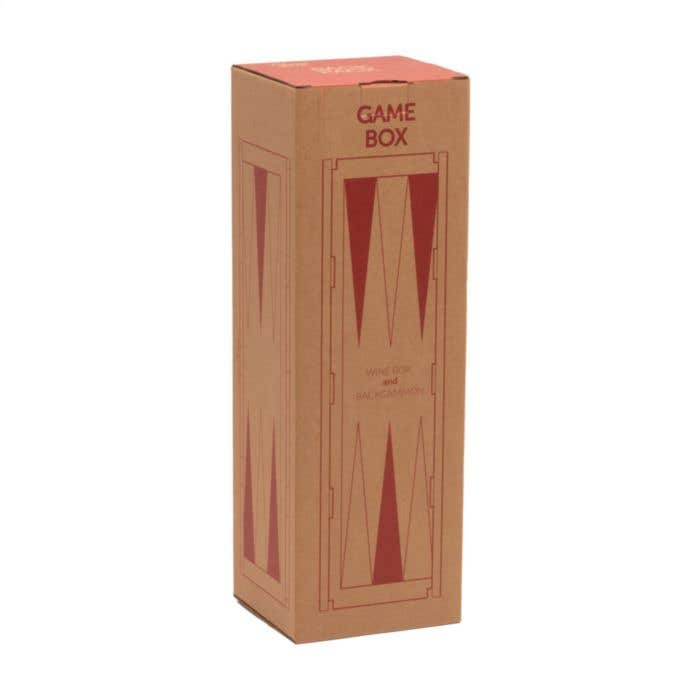 Rackpack wijnkist Backgammon | FSC® Dennenhout | 2-in-1