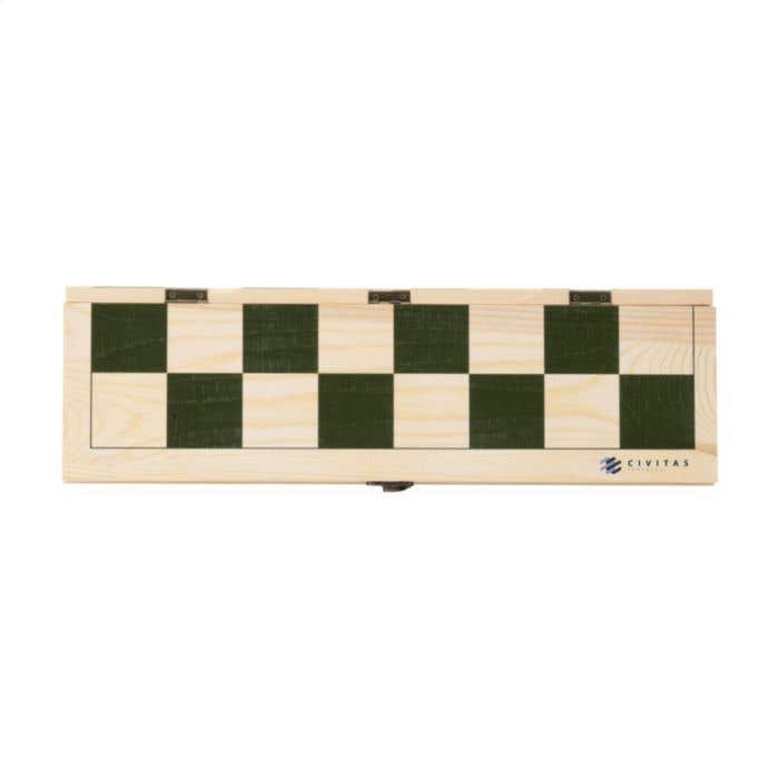 Wijnkist Rackpack Gamebox Chess | FSC® Hout | Met schaakspel