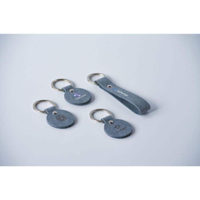 Sleutelhanger | Gerecycled denim | Rond