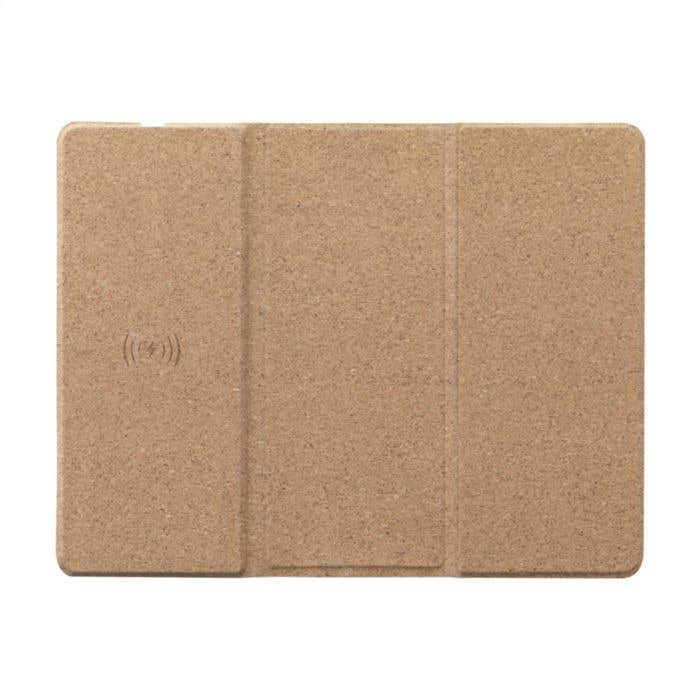 Muismat | Kurk | Draadloze oplader 10W | Telefoonstandaard