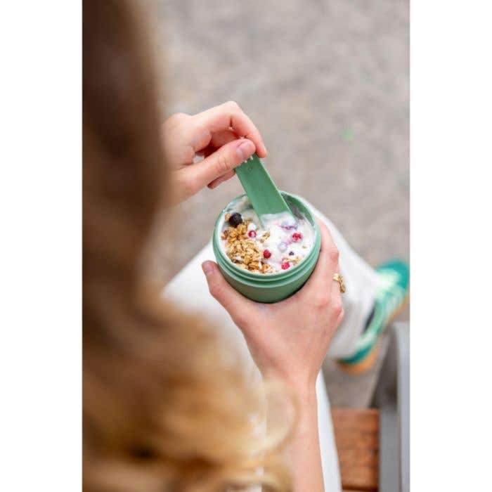 Foodjar | 2 compartimenten | 600 ml | Vork-lepel combi