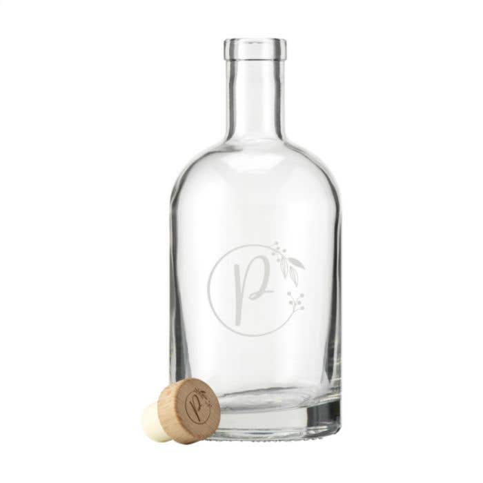 Drinkfles | Glas | 700 ml | Houten dop