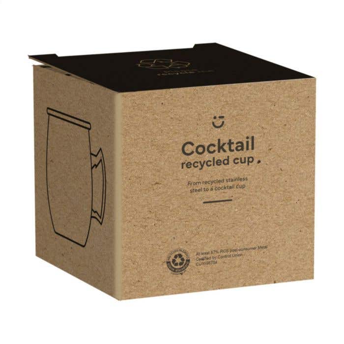 Cocktailbeker | Gerecycled RVS | 400 ml | Koperkleurig