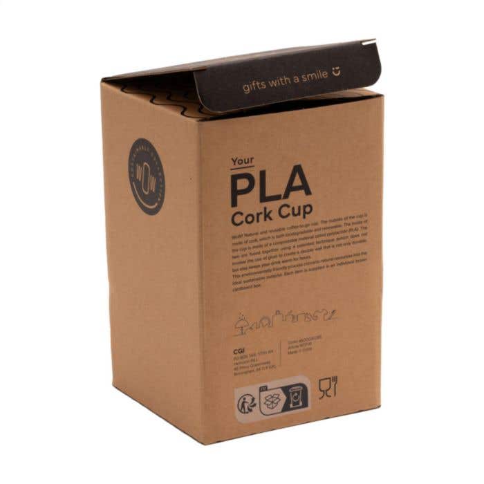 Koffiebeker | Kurk en PLA | 350 ml | Dubbele wand