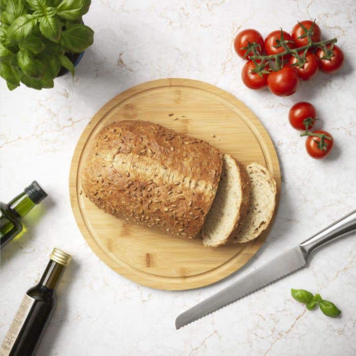 Snijplank | FSC® bamboe | Pizza-inkepingen