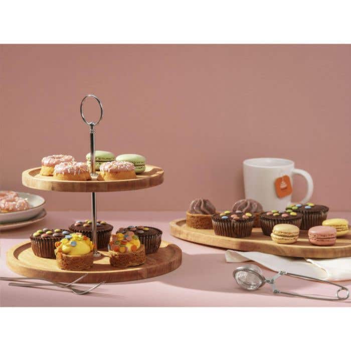 Wooosh Bellamo Duo Tray | Étagère | FSC® Acaciahout | 2-laags