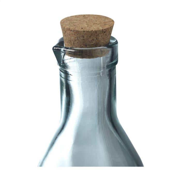 Drinkfles | Gerecycled glas | 1200 ml | Kurken dop