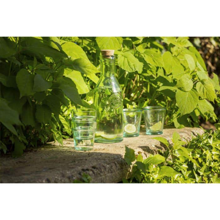 Drinkfles | Gerecycled glas | 1200 ml | Kurken dop