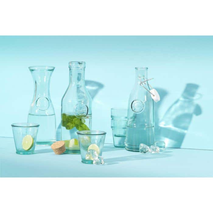 Drinkfles | Gerecycled glas | 1200 ml | Kurken dop