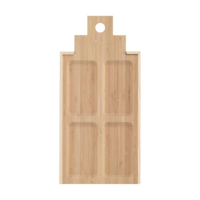 Wijnkist Casa de Tapas Large | FSC® dennenhout | Met bamboe tapasbord