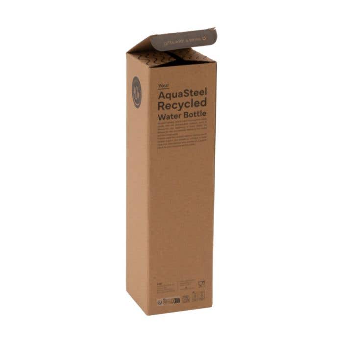 Drinkfles AquaSteel | Gerecycled RVS | 750 ml | Drinktuit met rietje