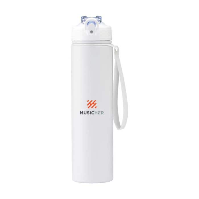 Drinkfles AquaSteel | Gerecycled RVS | 750 ml | Drinktuit met rietje