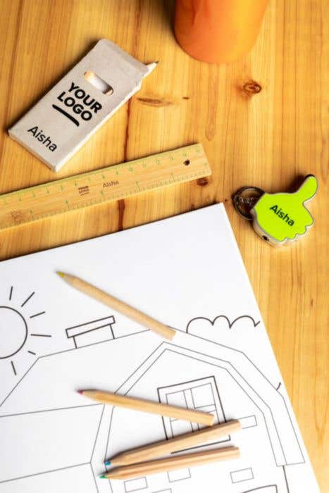 Naturel houten kleurpotloden [6 kleuren]