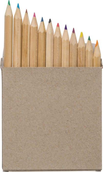 Naturel houten kleurpotloden [12 kleuren] | FSC® hout