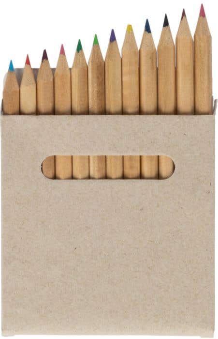 Naturel houten kleurpotloden [12 kleuren] | FSC® hout
