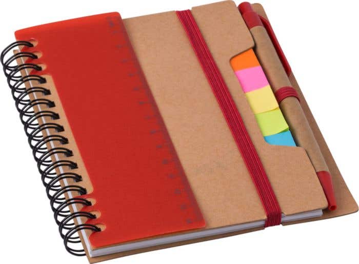 Notitieboek Eco-Wire | A5 | FSC® papier | 60 pagina's | Gelinieerd | Sticky notes