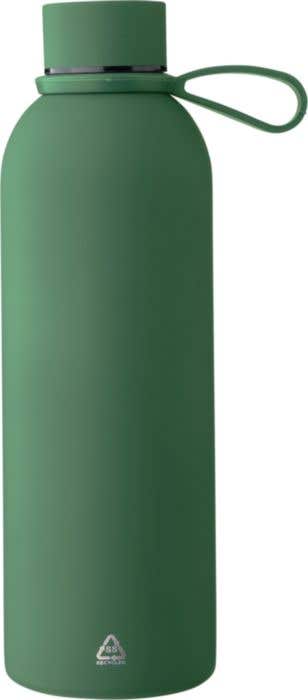 Drinkfles Sena | 500 ml | Gerecycled RVS | Dubbelwandig | Draaglus | Rubberen afwerking