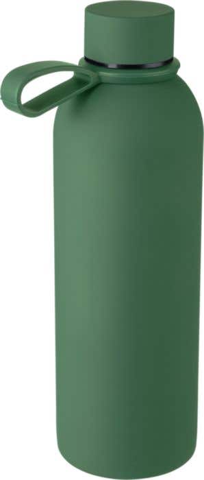 Drinkfles Sena | 500 ml | Gerecycled RVS | Dubbelwandig | Draaglus | Rubberen afwerking