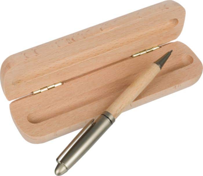 Balpen Tobias | Hout | Metalen details | Houten doosje