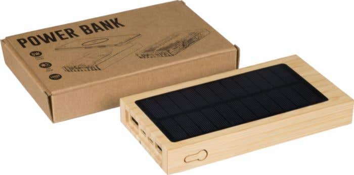 Powerbank Elz | FSC® bamboe | 10.000 mAh | Solar