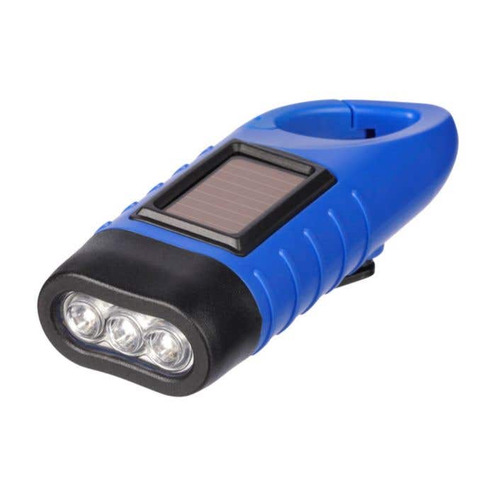 Zaklamp Kano | Gerecycled | Solar | Karabijnhaak