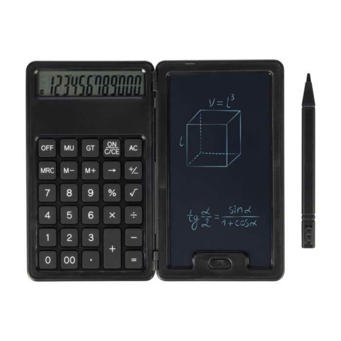 Rekenmachine Notex | Gerecycled | Met LCD-schrijftablet en styluspen