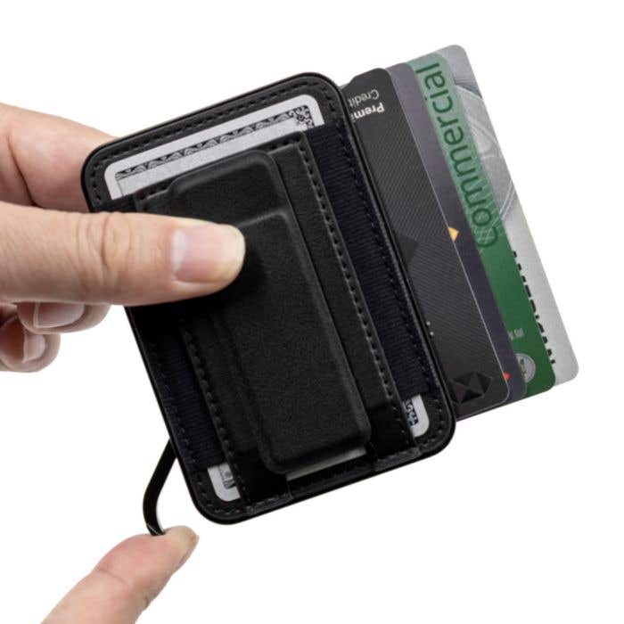 BrandCharger pasjeshouder Wally Stand Pro | Gerecycled | 6 pasjes | Telefoonhouder